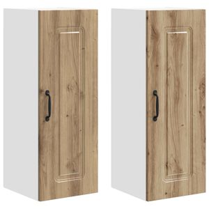 vidaXL Oppvaskmaskin-panel Kalmar 2 stk. Artisan Eik Konstruert tre