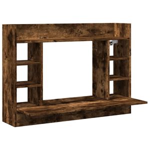 vidaXL Veggmontert skrivebord r&oslash;kt eik 105x48x75 cm konstruert tre