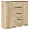 vidaXL Skjenk med skuffer sonoma eik 100,5x35x98,5 cm konstruert tre