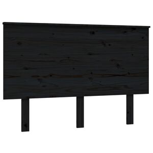 vidaXL Sengegavl svart 124x6x82,5 cm heltre furu