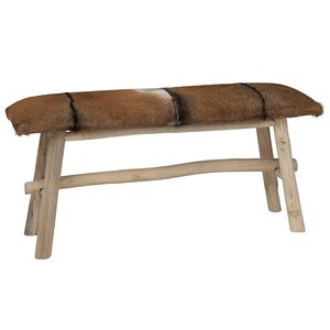 vidaXL Benk geiteskinn teak