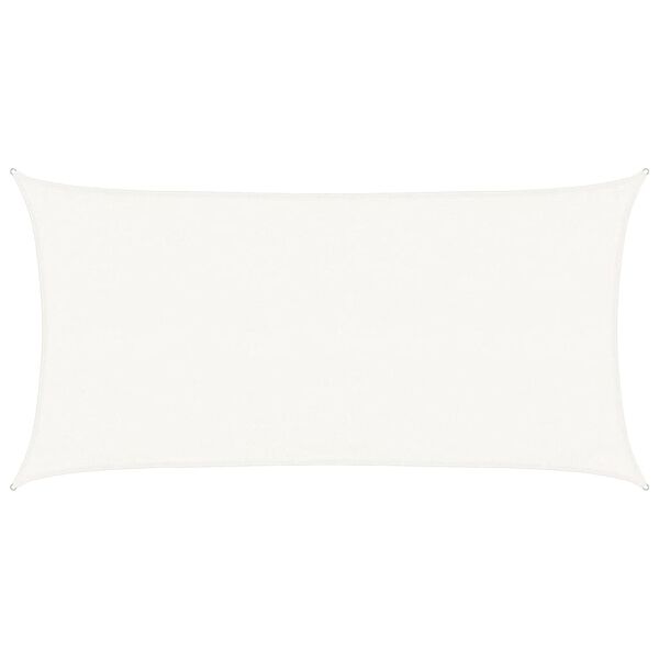 vidaXL Solseil 160 g/m² hvit 3x6 m HDPE