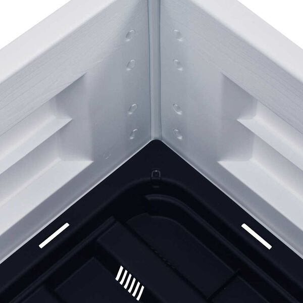 vidaXL H&oslash;ybed PP hvit 43x43x35 cm