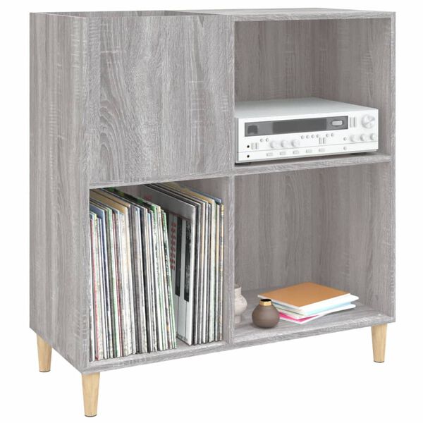 vidaXL Hifi-benk gr&aring; sonoma 84,5x38x89 cm konstruert tre