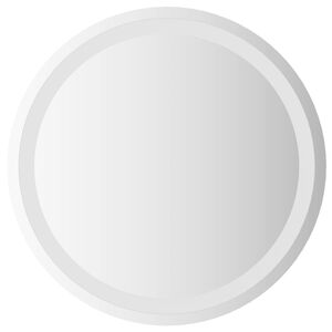 vidaXL LED Badevindu med speil Gjennomsiktig &Oslash; 50 cm herdet glass