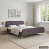 vidaXL Sengeramme uten Madrass Taupe Stoff 135x190 cm