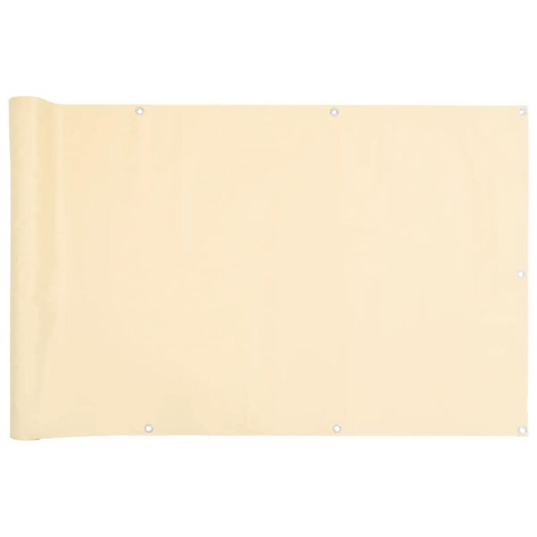 vidaXL Balkongskjerm kremhvit 1000x120 cm PVC