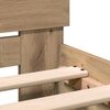 vidaXL Sengestamme Artisan Eik 203 x 185 x 70 cm Konstruert tre