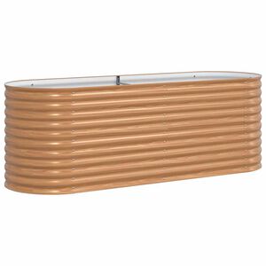 vidaXL Hevet bed Brun 240 x 80 x 81 cm St&aring;l