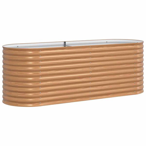 vidaXL Hevet bed Brun 240 x 80 x 81 cm St&aring;l