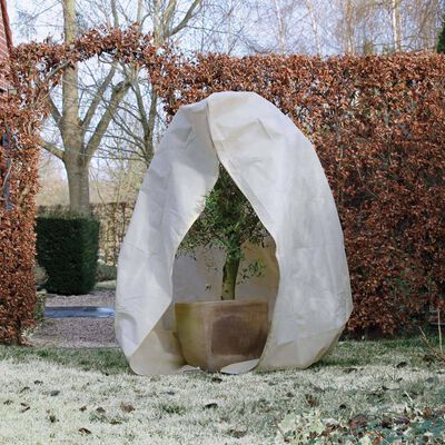 Nature Vintertrekk med glidelås fleece 70 g/m² beige 2x2,5 m