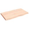 vidaXL Bordplate 100x60x(2-6) cm ubehandlet heltre eik naturlig kant