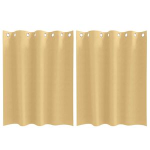 vidaXL Mørkleggende Gardiner med Ringer 2 pcs Beige 140 x 140 cm