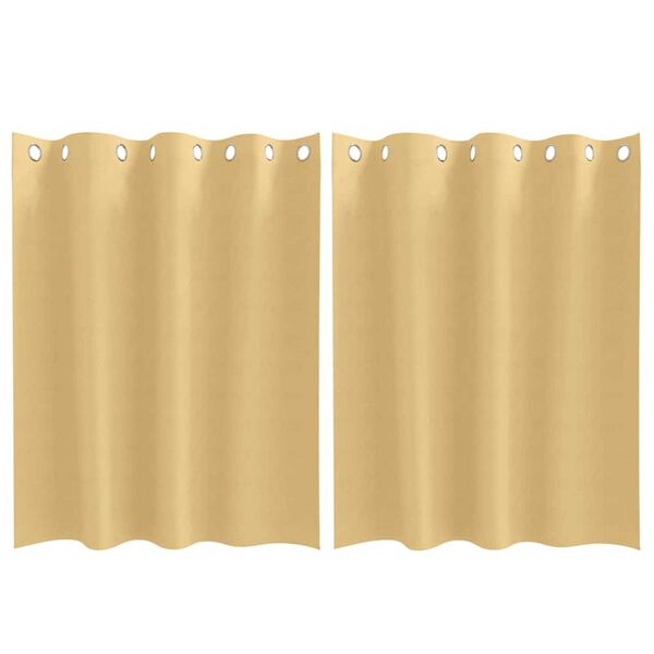 vidaXL Mørkleggende Gardiner med Ringer 2 pcs Beige 140 x 140 cm