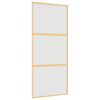 vidaXL Skyved&oslash;r gull 90x205 cm frostet ESG glass og aluminium