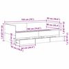 vidaXL Dagseng ramme med skuffer Svart eik 90 x 190 cm Konstruert tre
