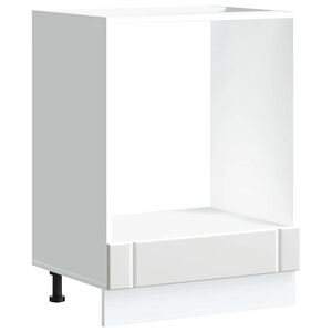 vidaXL Ovnskap Lucca hvit konstruert tre