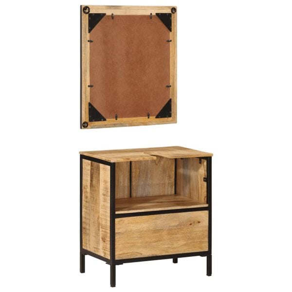 vidaXL Baderomssm&oslash;bler 2 deler heltre mango