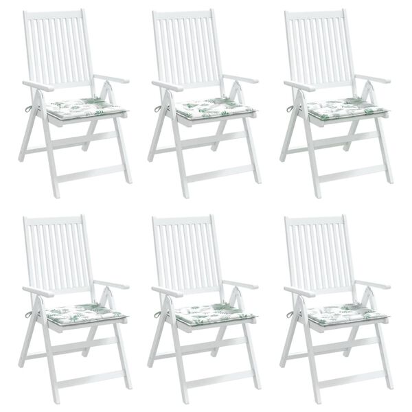 vidaXL Stolputer 6 stk bladm&oslash;nster 50x50x3 cm stoff