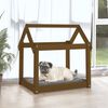vidaXL Hundeseng honningbrun 71x55x70 cm heltre furu