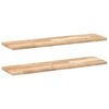 vidaXL Flytende hyller 2 stk 100x20x2 cm ubehandlet heltre akasie