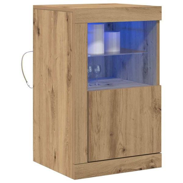 vidaXL LED sideboard Artisan Eik 41 x 37 x 67 cm Konstruert tre