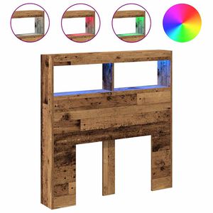 vidaXL Hodegavl skap med LED gammelt tre 100x17x102 cm