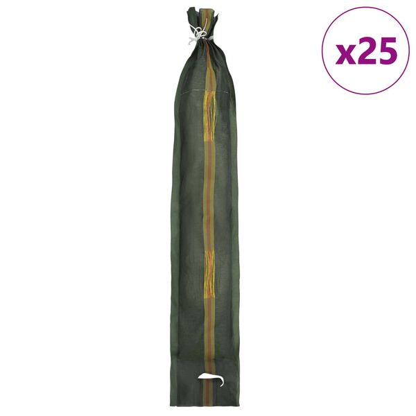 vidaXL Sandsekker 25 stk m&oslash;rkegr&oslash;nn 103x25 cm HDPE
