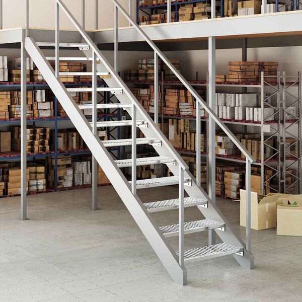 vidaXL Gittertrinn 70x24x7 cm galvanisert stål