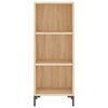 vidaXL Highboard sonoma eik 34,5x32,5x180 cm konstruert tre
