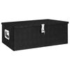 vidaXL Oppbevaringsboks svart 90x47x33,5 cm aluminium