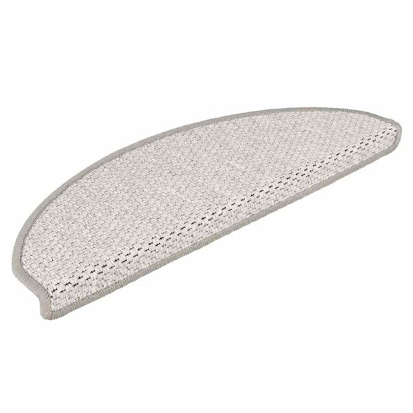 vidaXL Selvklebende trappematter sisal 30 stk 65x21x4 cm platina