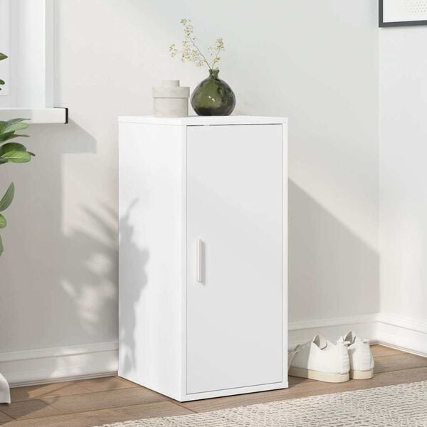 vidaXL Skoskap hvit 32x35x70 cm konstruert tre