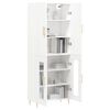 vidaXL Highboard hvit 69,5x34x180 cm konstruert tre