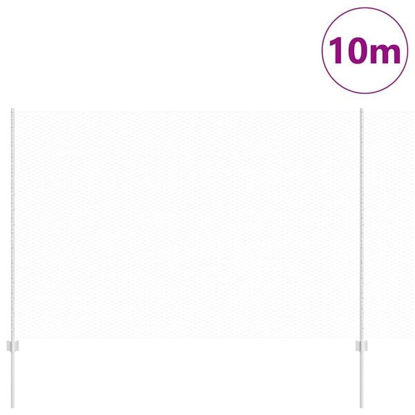 vidaXL Gjerde og Støtte sølv 1,5 x 10 m Stål