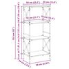 vidaXL Bokhylle 4 etasjer grå sonoma 59x35x132 cm konstruert tre