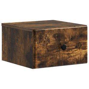 vidaXL Vegghengt Nattbord R&oslash;kt Eik 34,5 x 33 x 20 cm Konstruert tre