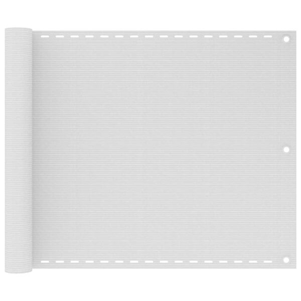 vidaXL Balkongskjerm hvit 75x500 cm HDPE