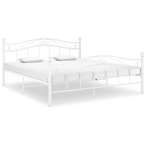 vidaXL Sengeramme hvit metall 140x200 cm
