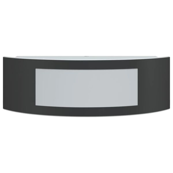 vidaXL Veggmontert utelamper 2 stk svart rustfritt stål