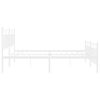 vidaXL Sengeramme i metall med hode- og fotgavl hvit 183x213 cm