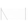 vidaXL Gjerde med stolpe s&oslash;lv 0,8 x 10 m St&aring;l