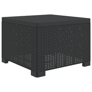 vidaXL 1-seters Hage Sofa Rattan Utseende PP Antrasitt
