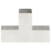 vidaXL Stolpesko 4 stk T-form galvanisert metall 71x71 mm