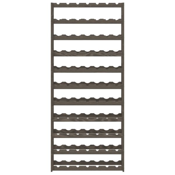 vidaXL Vinstativ for 77 flasker gr&aring; heltre furu