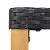 vidaXL Hagebenk 120 cm svart polyrotting og heltre akasie