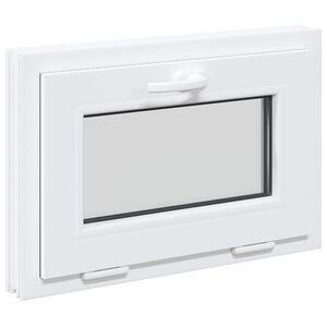 vidaXL Kj&oslash;levindu RISOR 60 x 40 cm PVC og glass Hvit