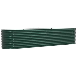 vidaXL Hevet bed Gr&oslash;nn 400 x 80 x 81 cm St&aring;l