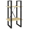 vidaXL Bokhylle 2 niv&aring;er 40x30x70 cm heltre furu