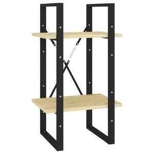 vidaXL Bokhylle 2 niv&aring;er 40x30x70 cm heltre furu